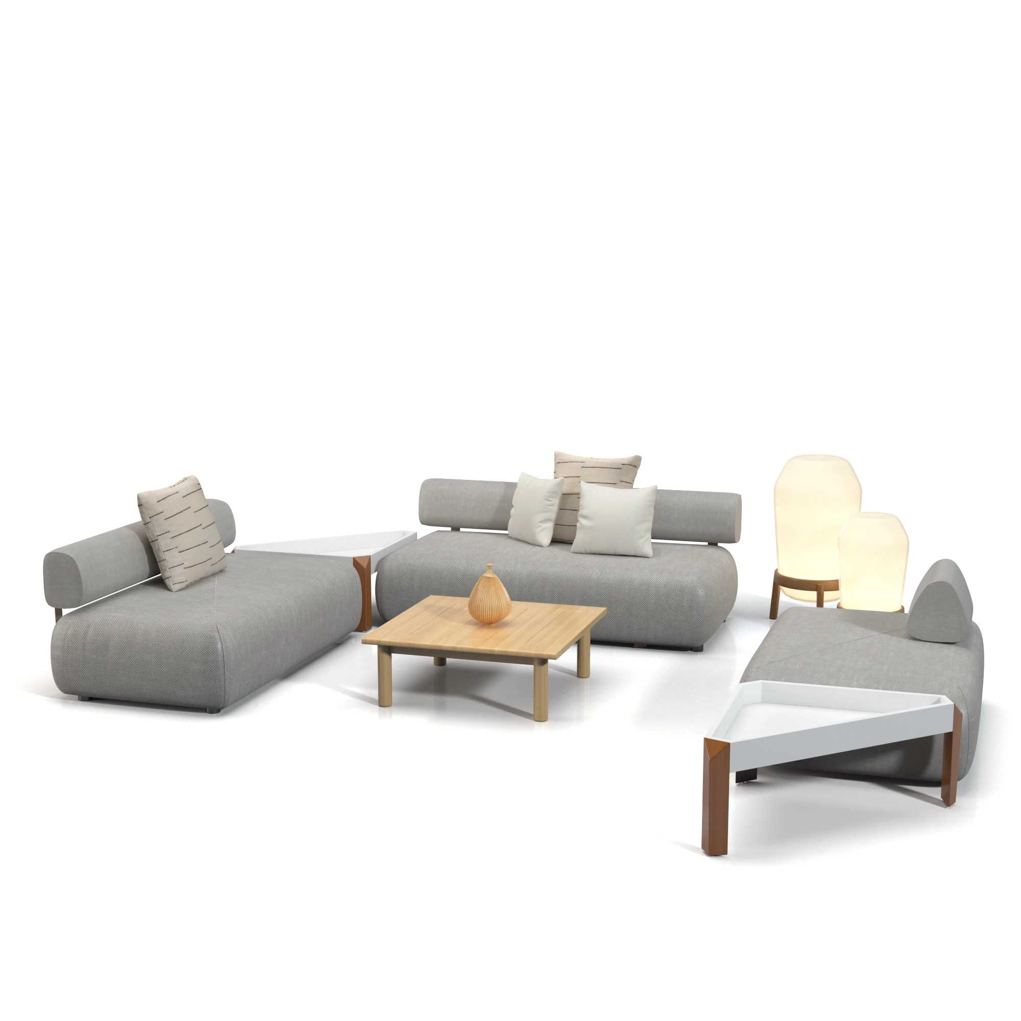Brixx Sofa Module Set 3D Model_01